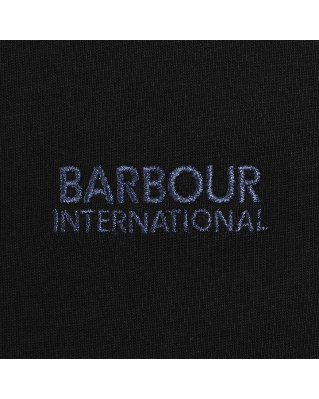 Barbour Black Newport Tipped T Shirt for men