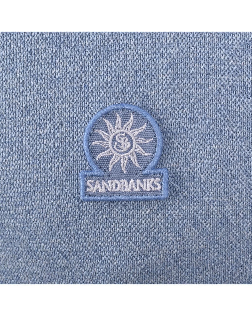 Sandbanks Blue Full Button Polo T Shirt for men