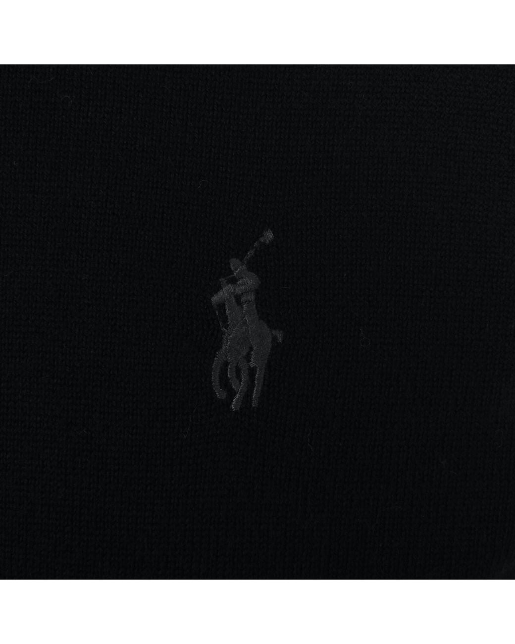 Ralph Lauren Black Polo Knitted Wool Jumper for men