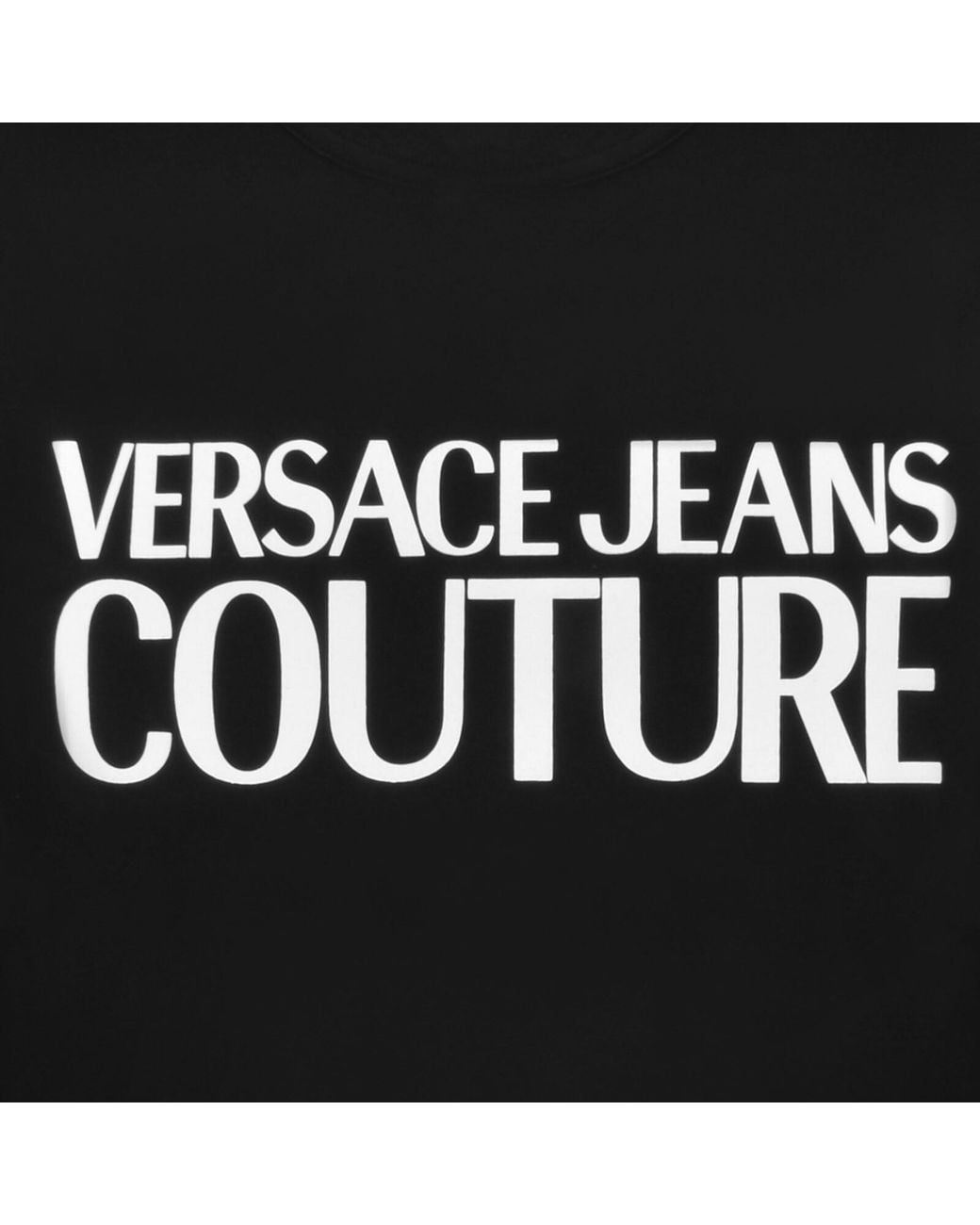 Versace Jeans Black Couture Rubber Logo T Shirt for men