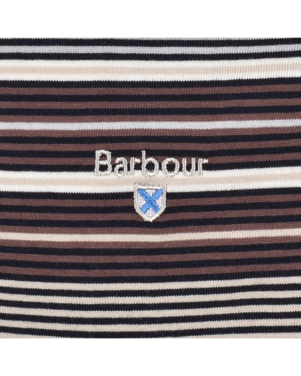 Barbour Gray Steelrigg Stripe T Shirt for men