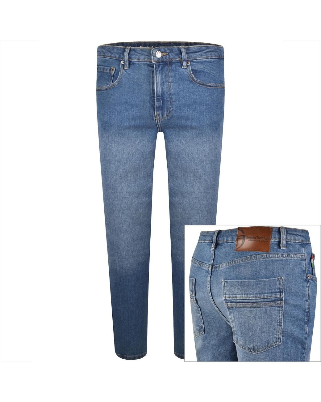 Sergio Tacchini Blue Silvano Slimline Jeans for men