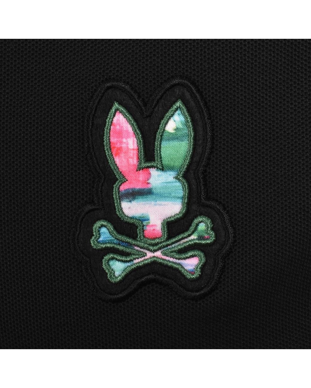 Psycho Bunny Black Nate Pique Polo T Shirt for men