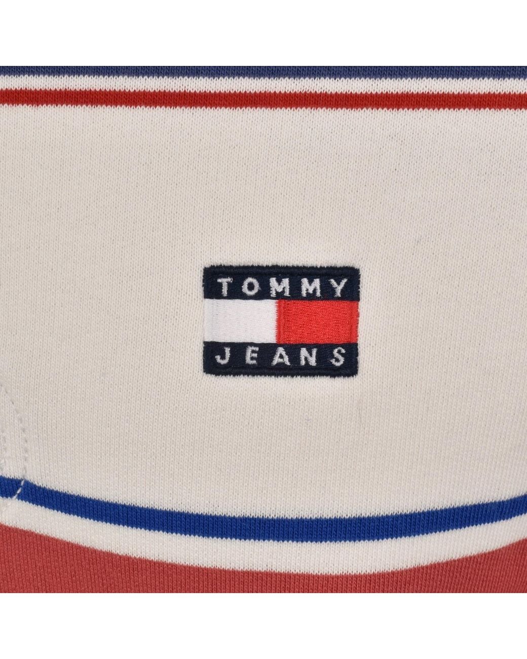 Tommy Hilfiger Blue Stripe Rugby Shirt Ecru for men