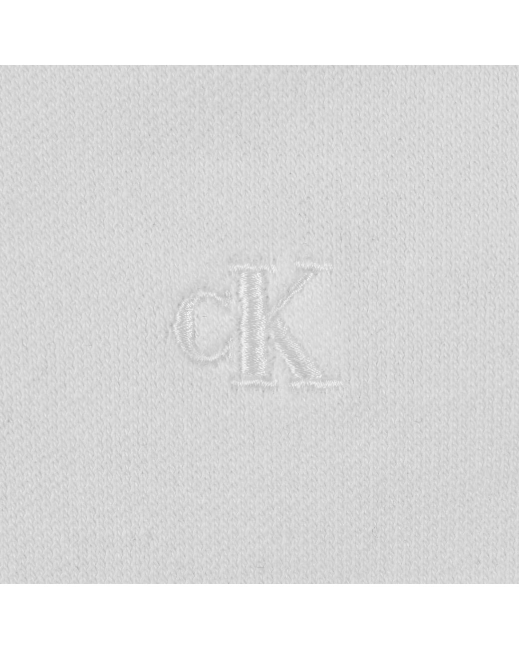 Calvin Klein White Refined Pique Polo T Shirt for men
