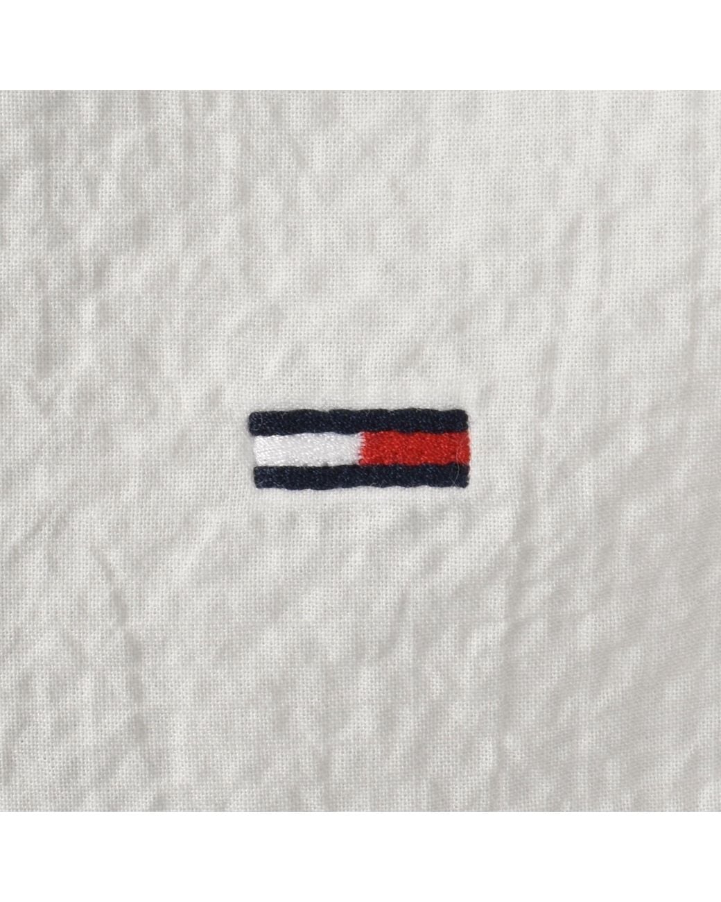 Tommy Hilfiger White Seersucker Shirt Ancient for men