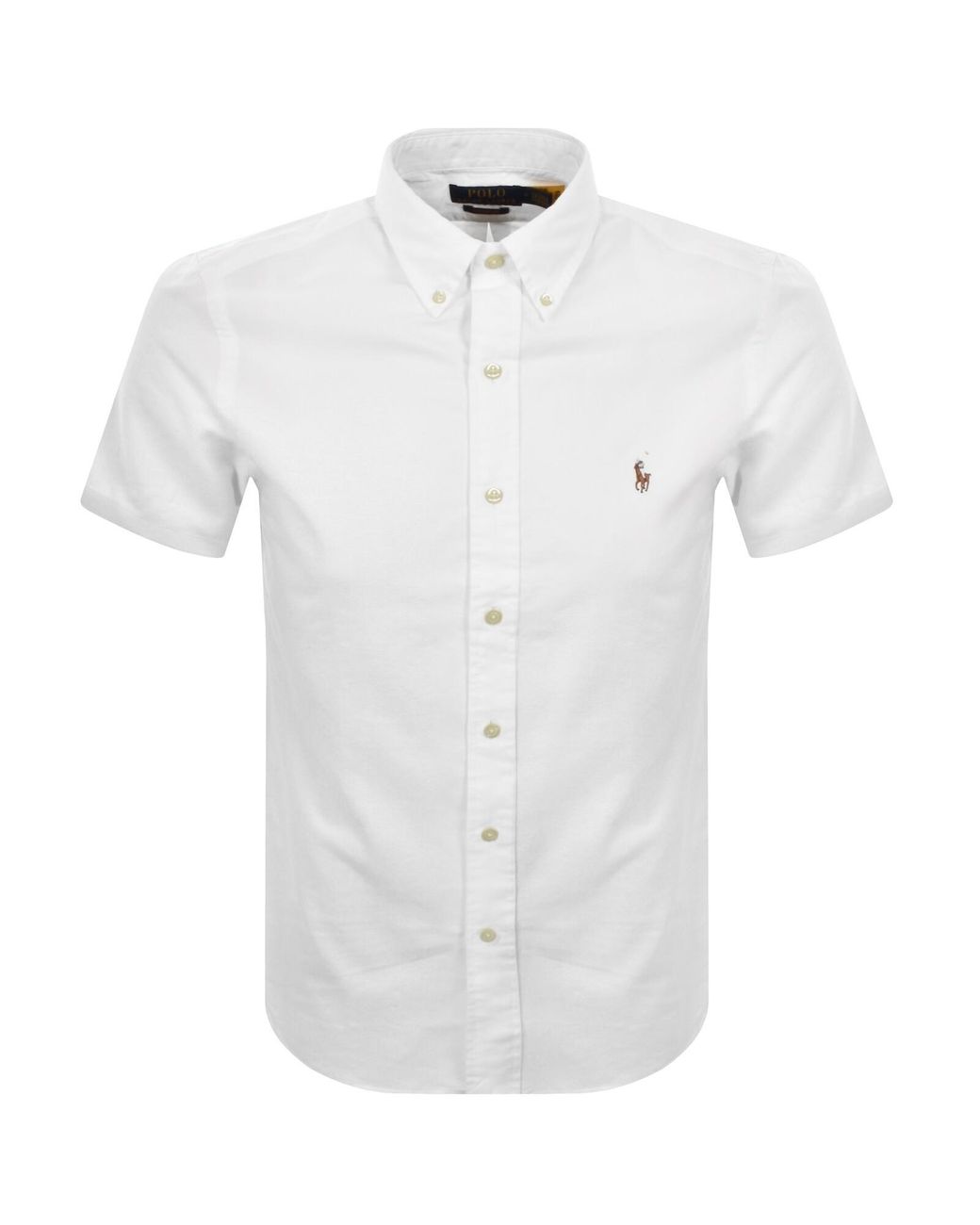Ralph Lauren White Lightweight Oxford Shirt for men