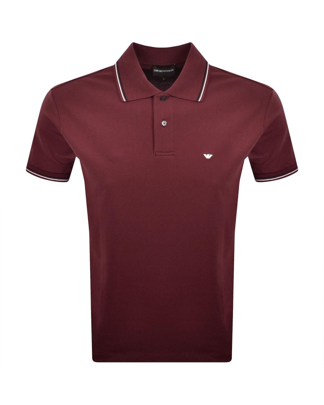 Armani Red Emporio Short Sleeved Polo T Shirt for men