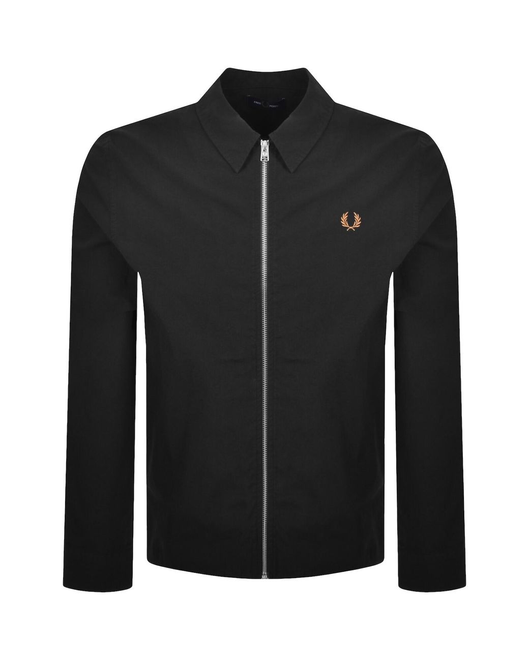 Fred Perry Black Seersucker Overshirt for men