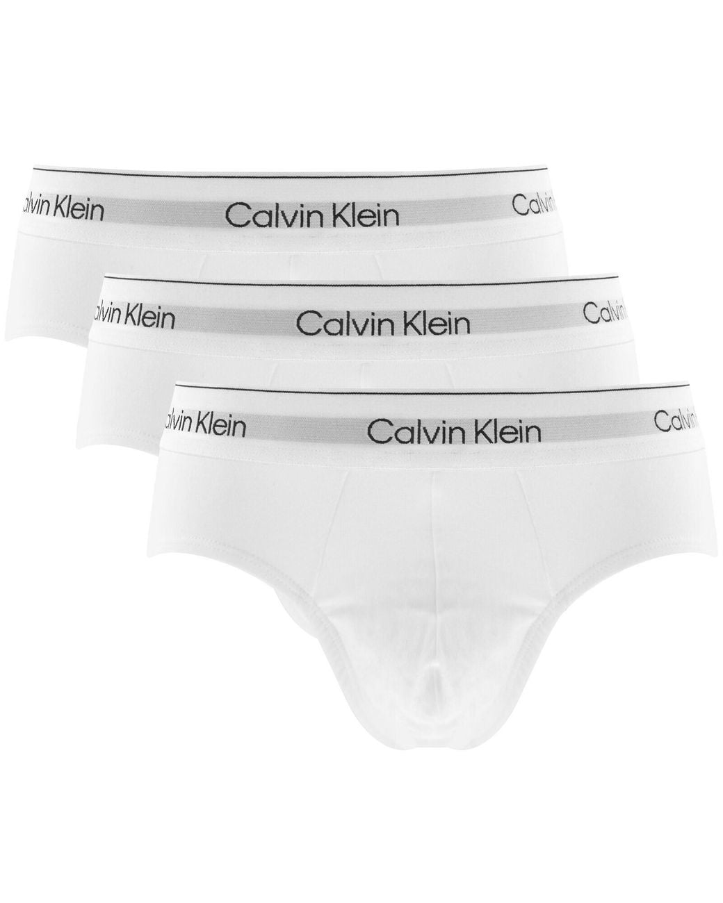 Calvin Klein White Underwear 3 Pack Briefs for men