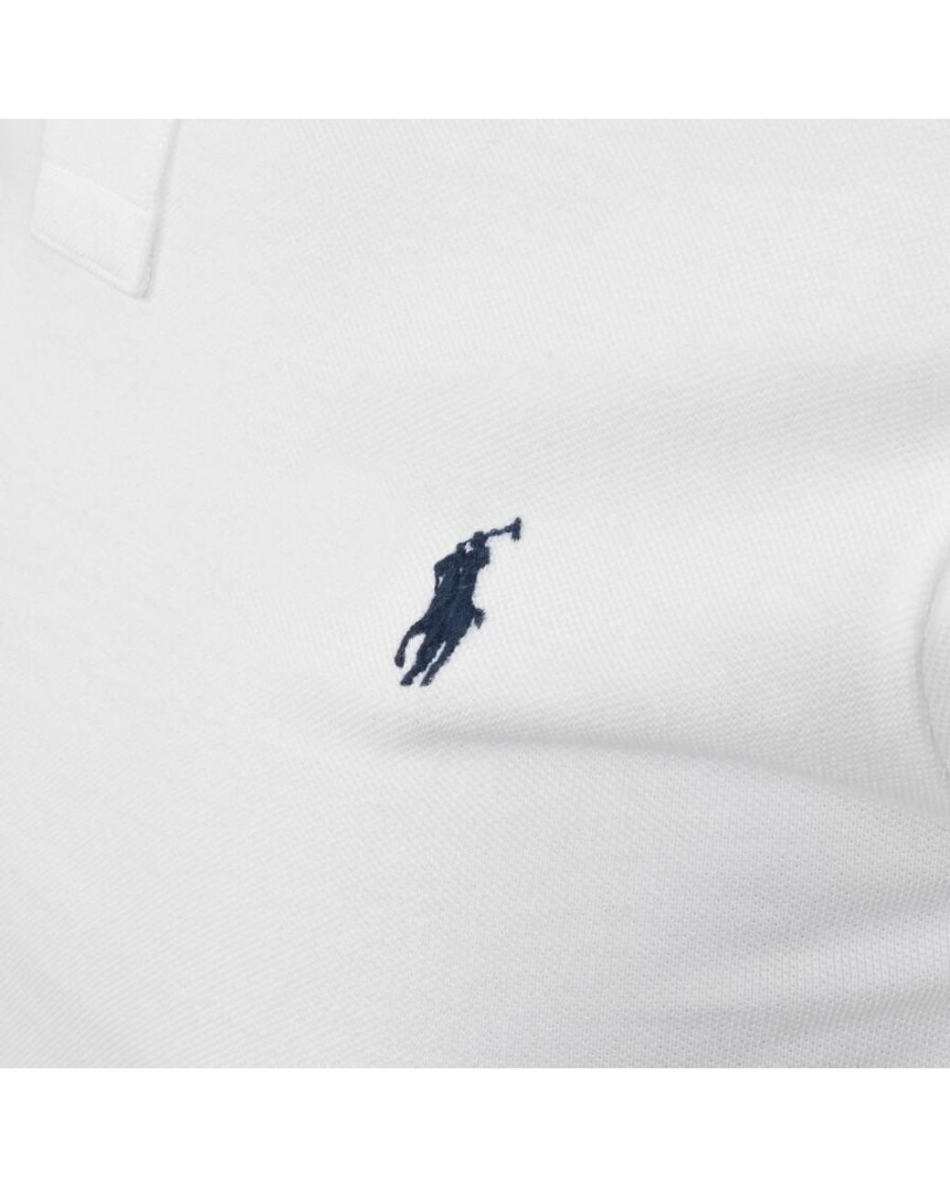 Ralph Lauren White Long Sleeved Polo T Shirt for men
