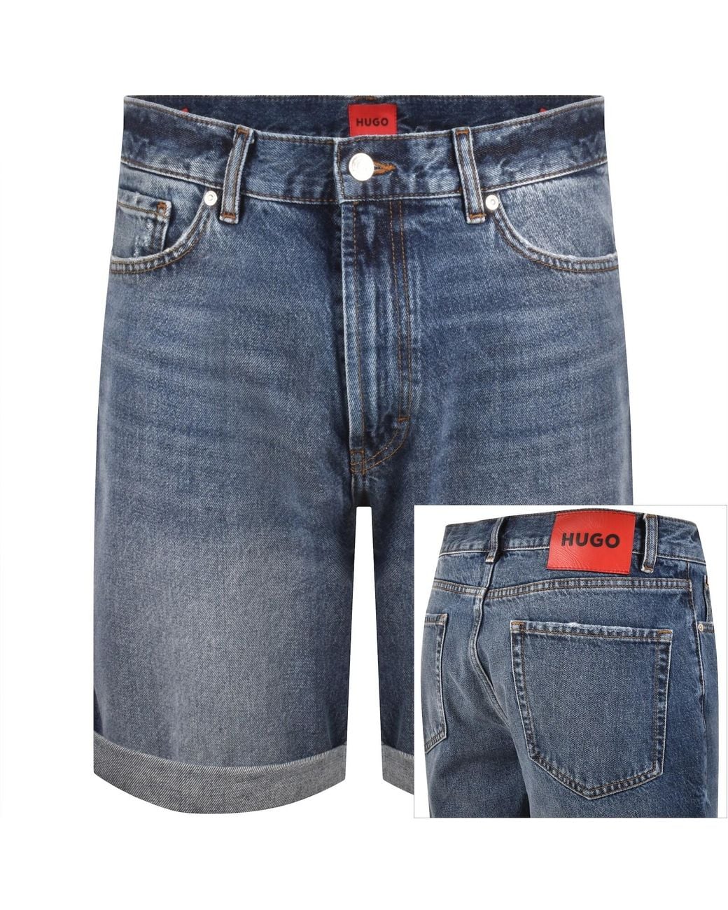 HUGO Blue 838 Denim Shorts for men