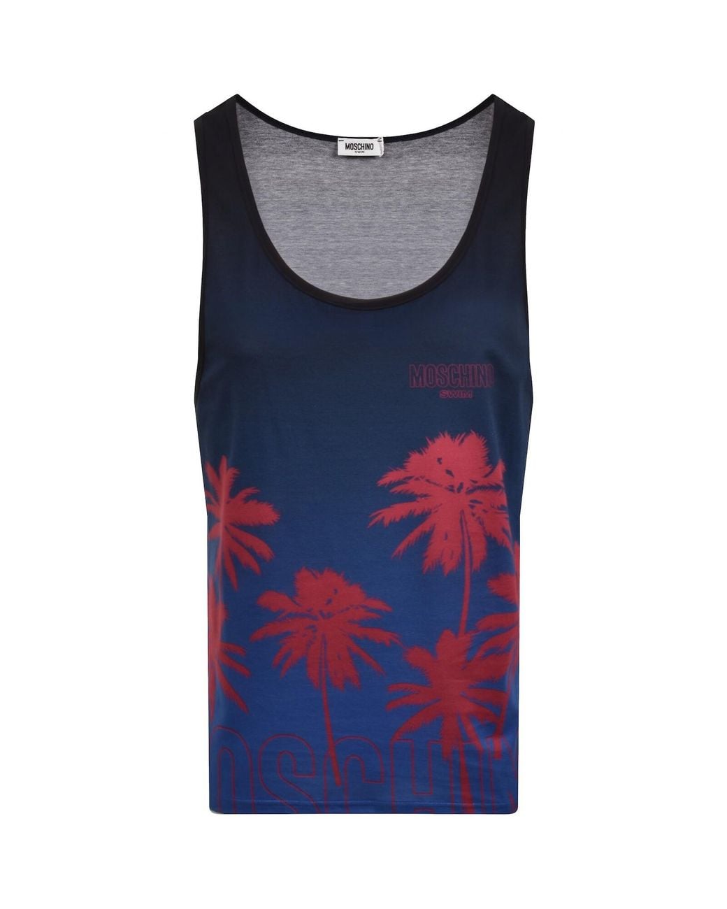 Moschino Blue Swim Vest Top for men