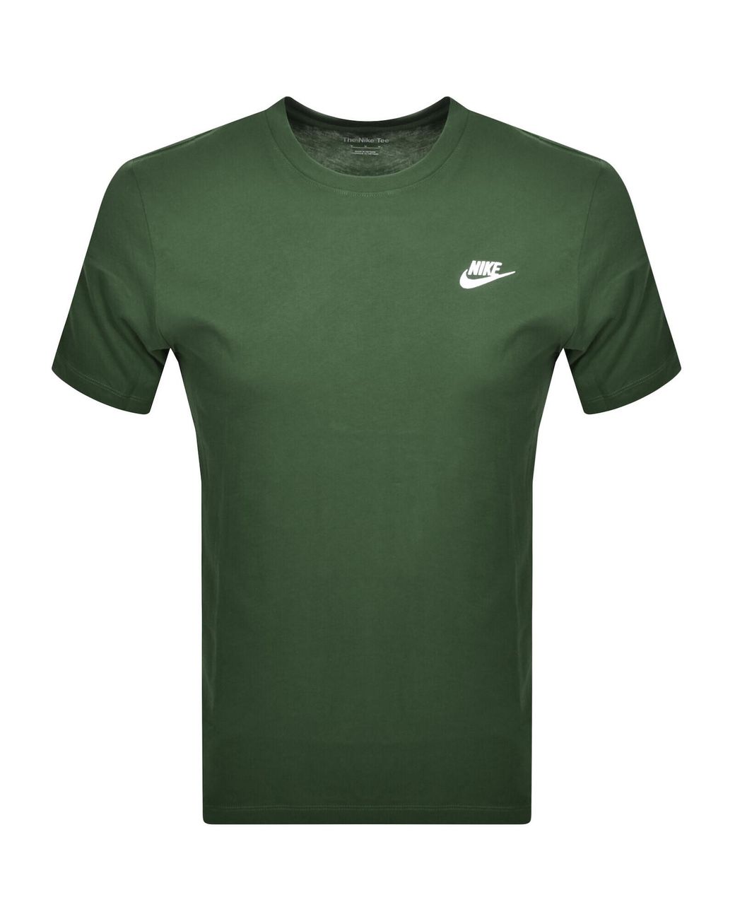 Nike Green Crew Neck Club T Shirt for men