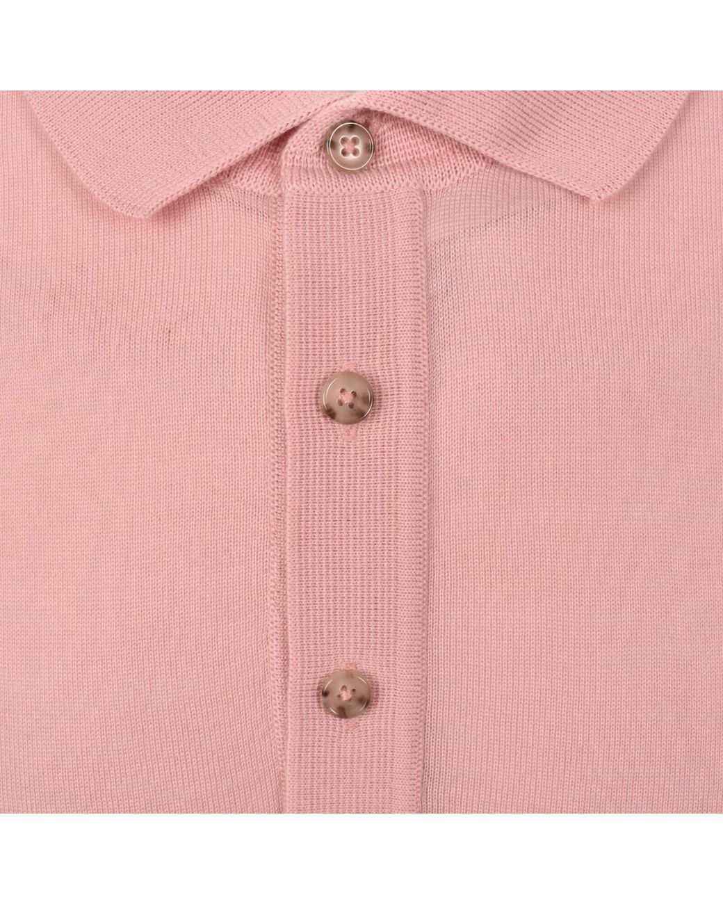 BOSS BUSINESS Pink Boss Extrafine Merino Wool Knit Polo for men
