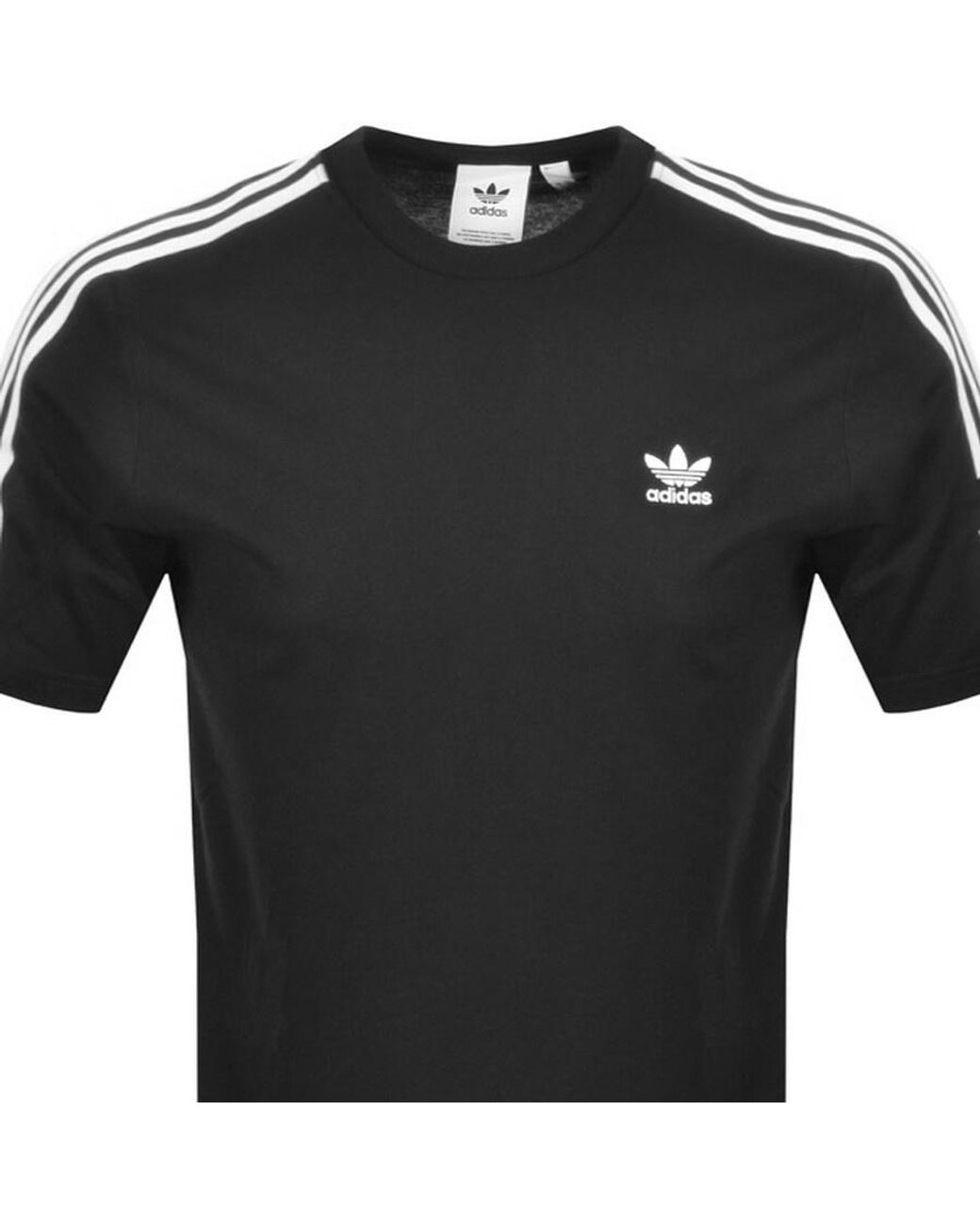 Merchandising salt Secrete adidas Originals Tech 3 Stripe T Shirt in Black for Men | Lyst