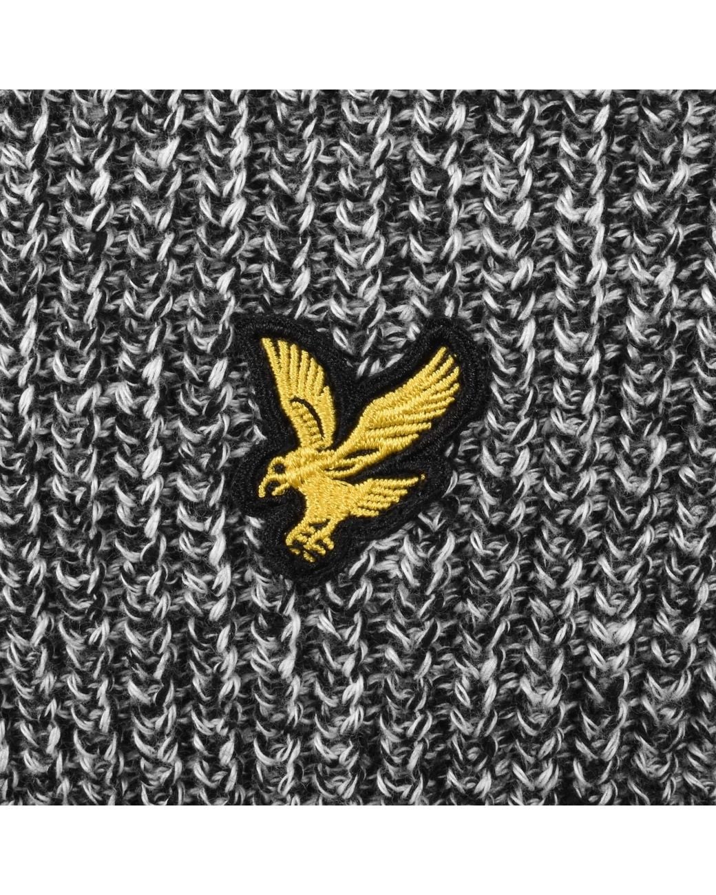 Lyle & Scott Gray Static Marl Knit Jumper for men
