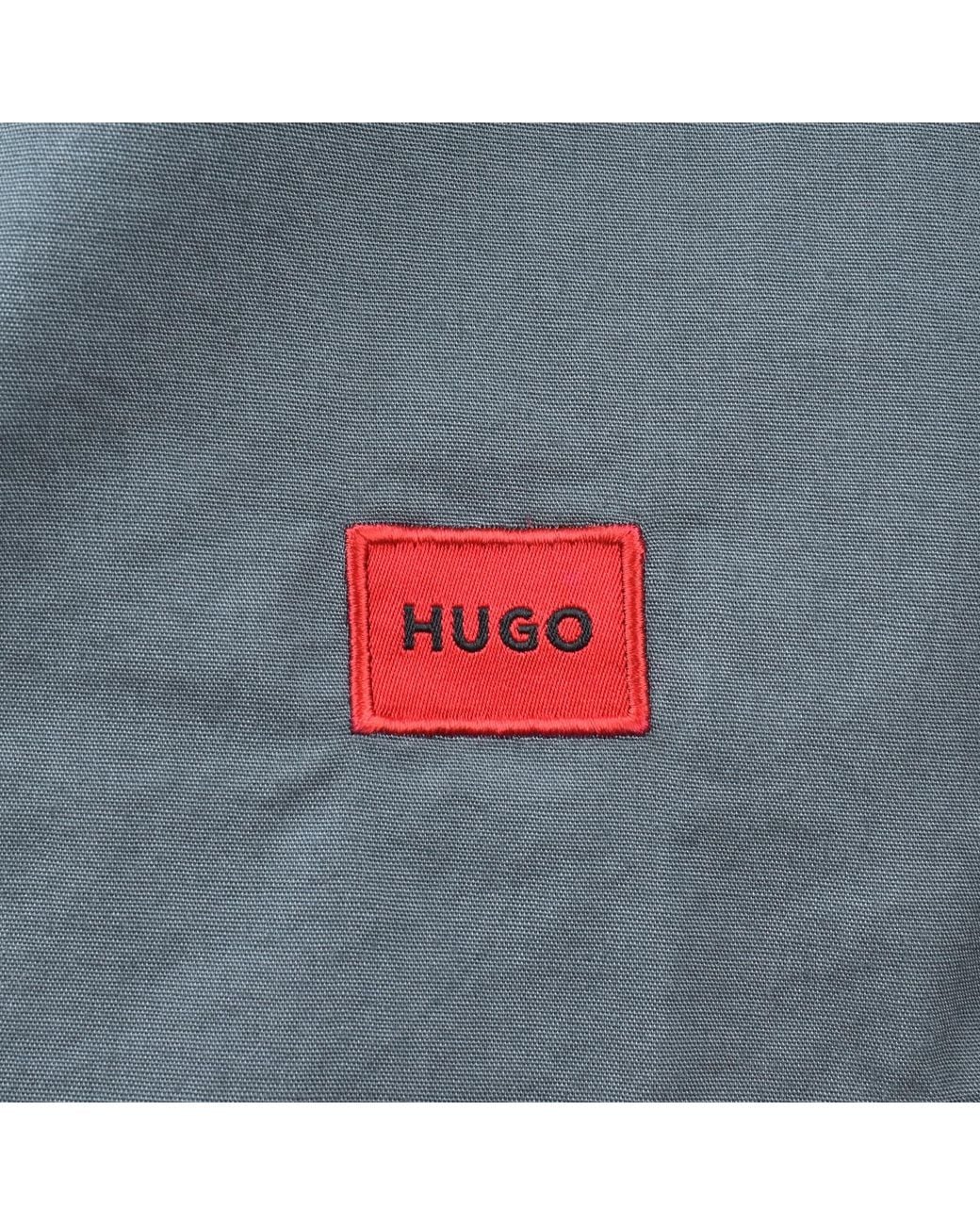 HUGO Blue Long Sleeved Ermo Shirt for men