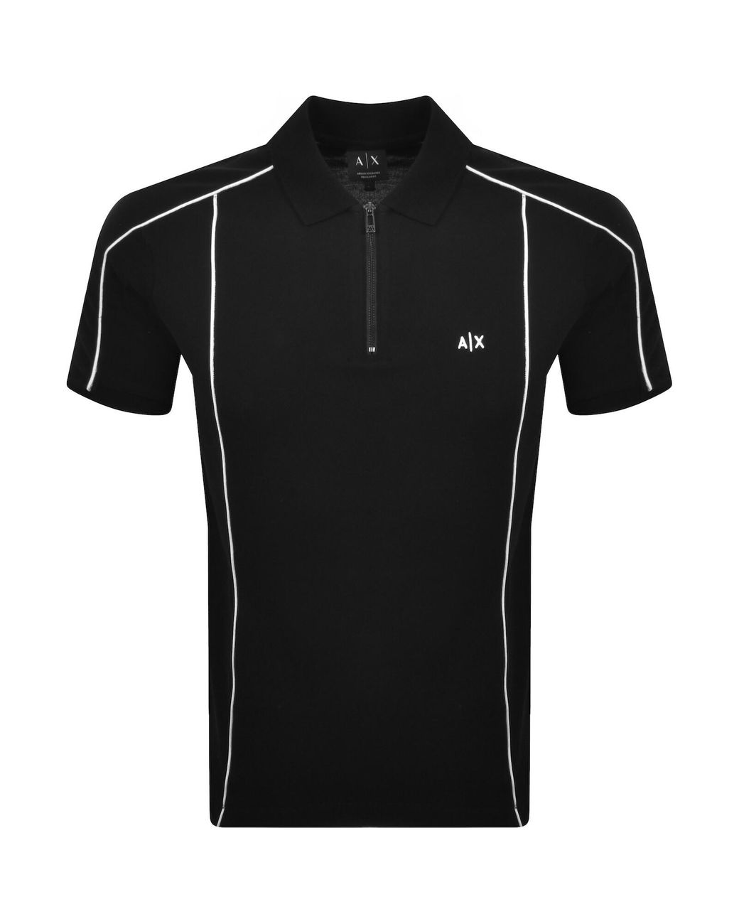 ARMANI EXCHANGE Black Polo T Shirt for men
