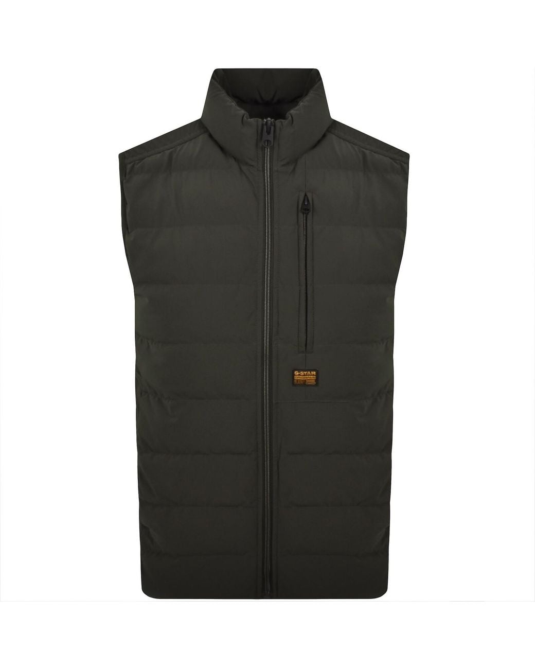 G-Star Green G-Star Foundation Liner Gilet Asphalt for men