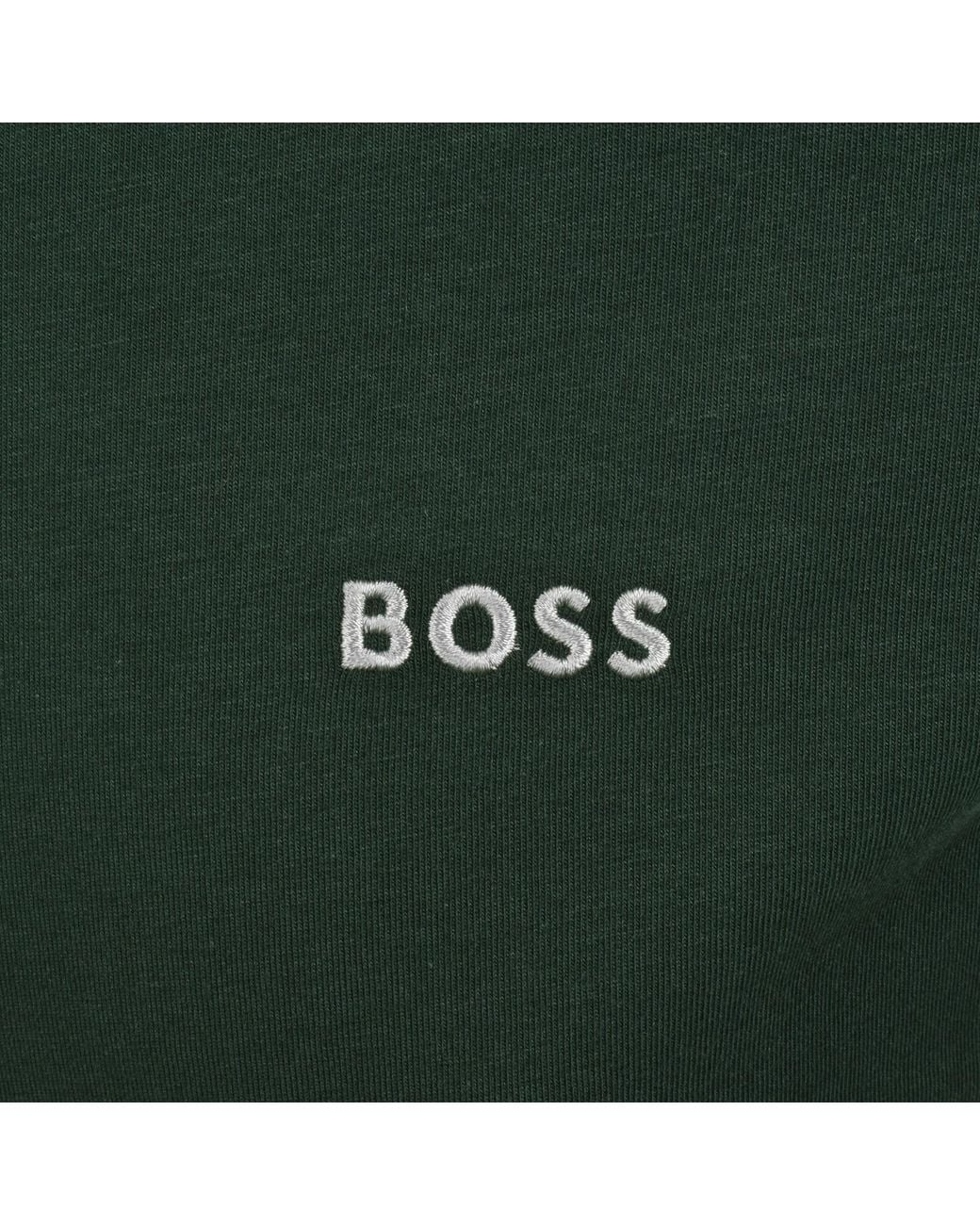 BOSS BUSINESS Green Boss Mix And Match Hooded T Shirt Dark for men