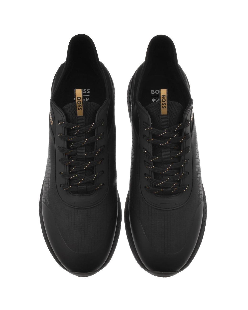 BOSS BUSINESS Black Boss Titanium Runner Trainers for men
