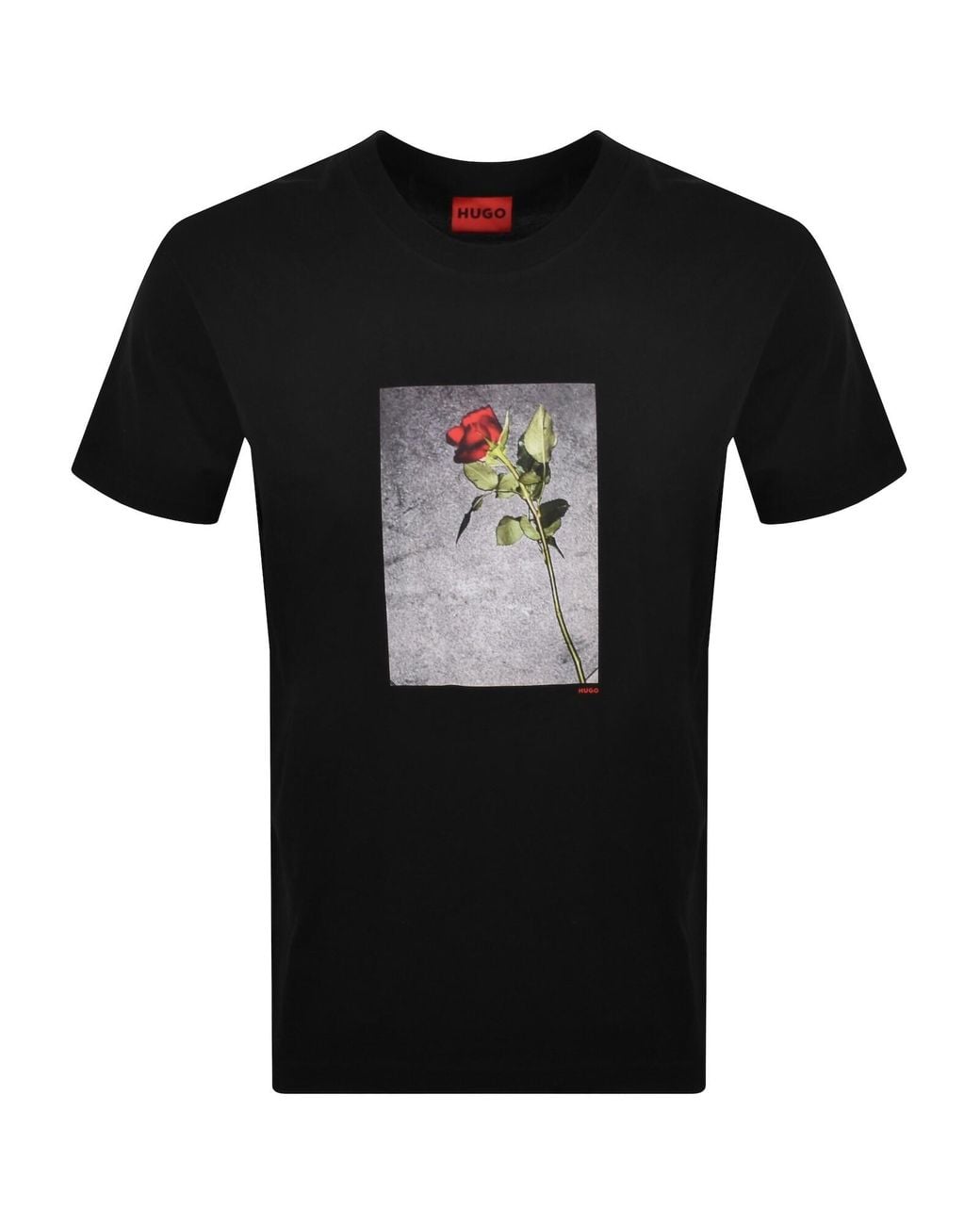 HUGO Black Durose T Shirt for men