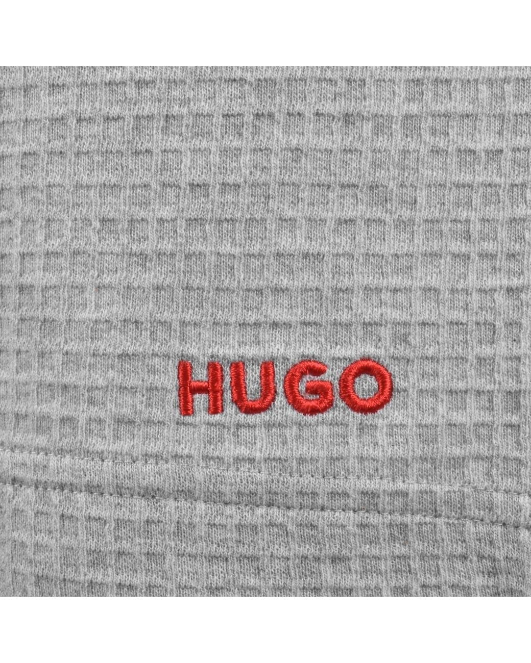 HUGO Gray Austin Waffle Shorts for men
