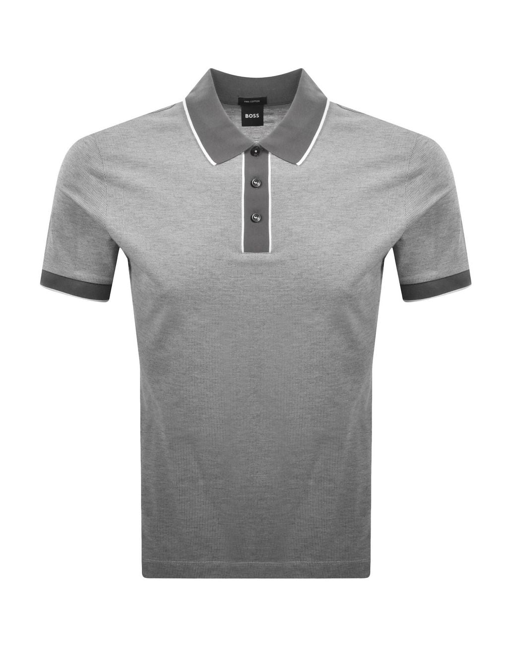 BOSS BUSINESS Gray Boss H Parlay 81 Polo for men