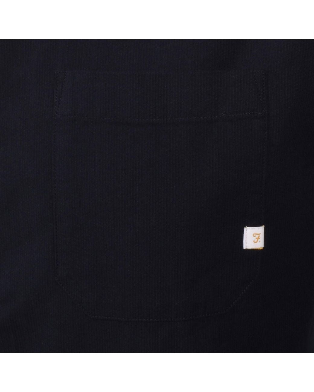 Farah Blue Farah Netherton Cord Shirt for men