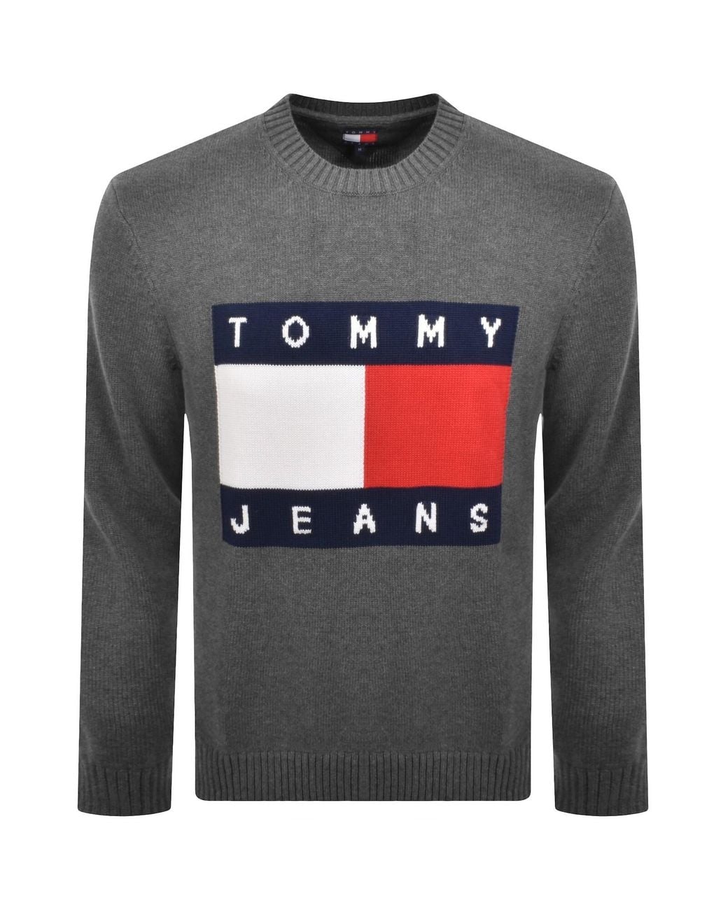 Tommy Hilfiger Gray Knit Jumper Heather for men