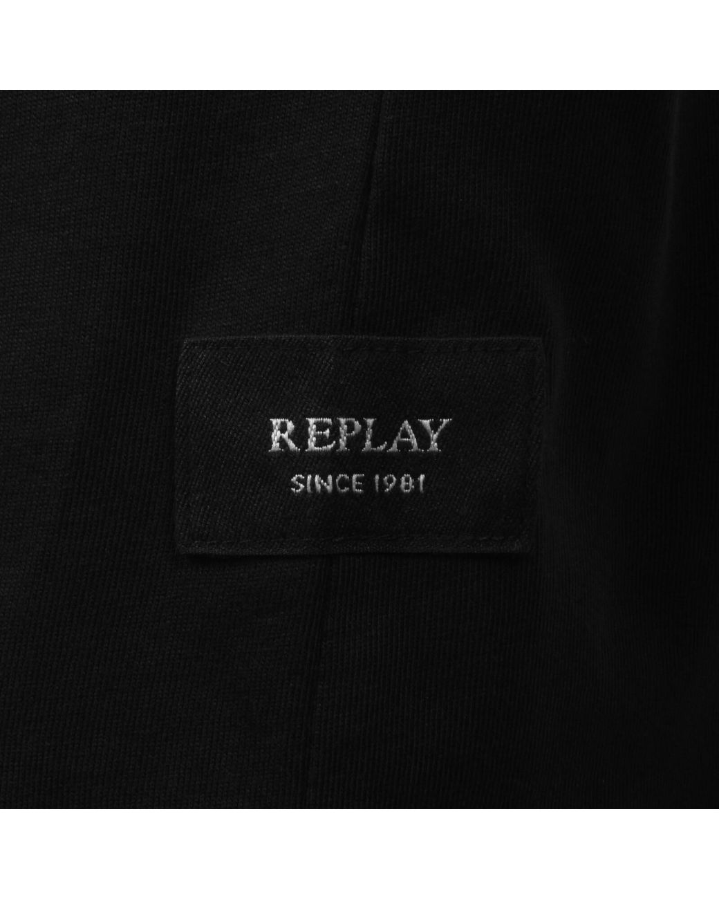 Replay Logo T Shirt in Black for Men | Lyst
