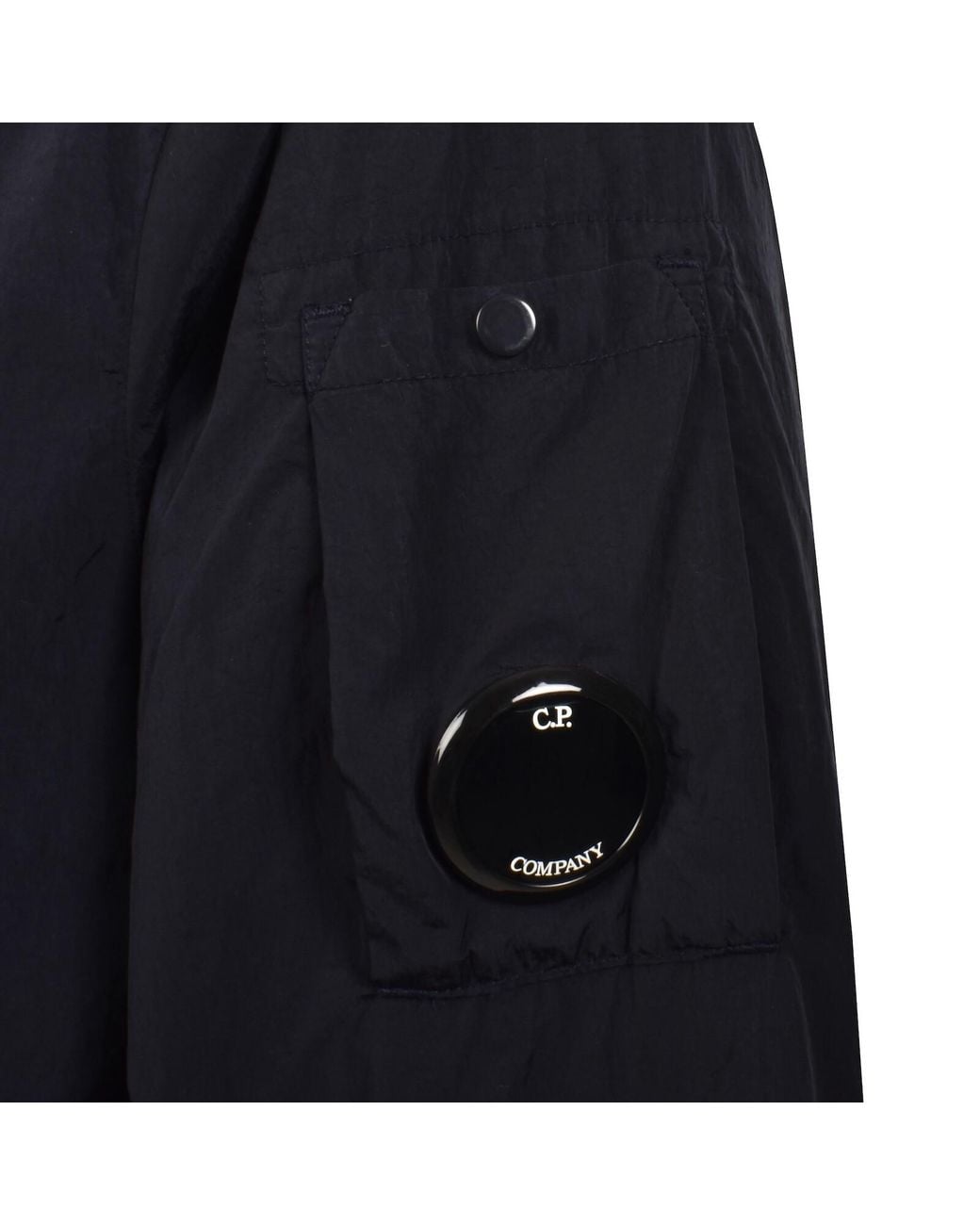 C P Company Blue Cp Company Zipped Lens Overshirt Eclipse for men