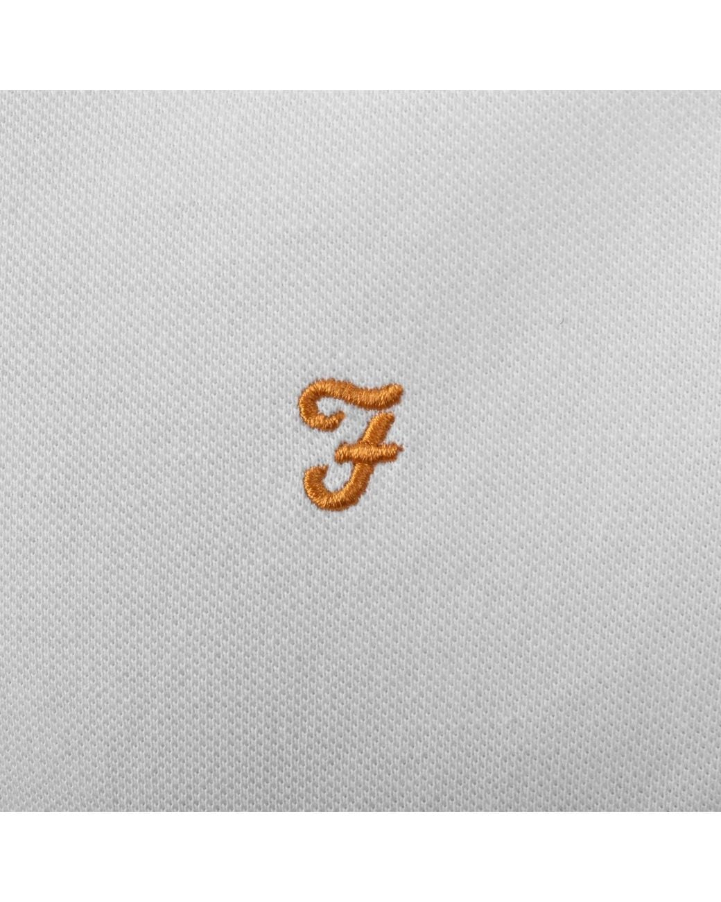 Farah White Farah Cunningham Polo T Shirt for men