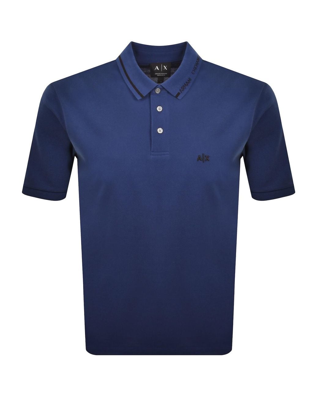 ARMANI EXCHANGE Blue Polo T Shirt for men