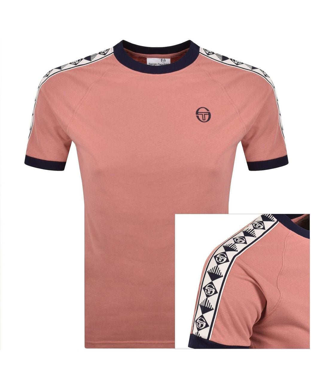 Sergio Tacchini Pink Ringer T Shirt for men