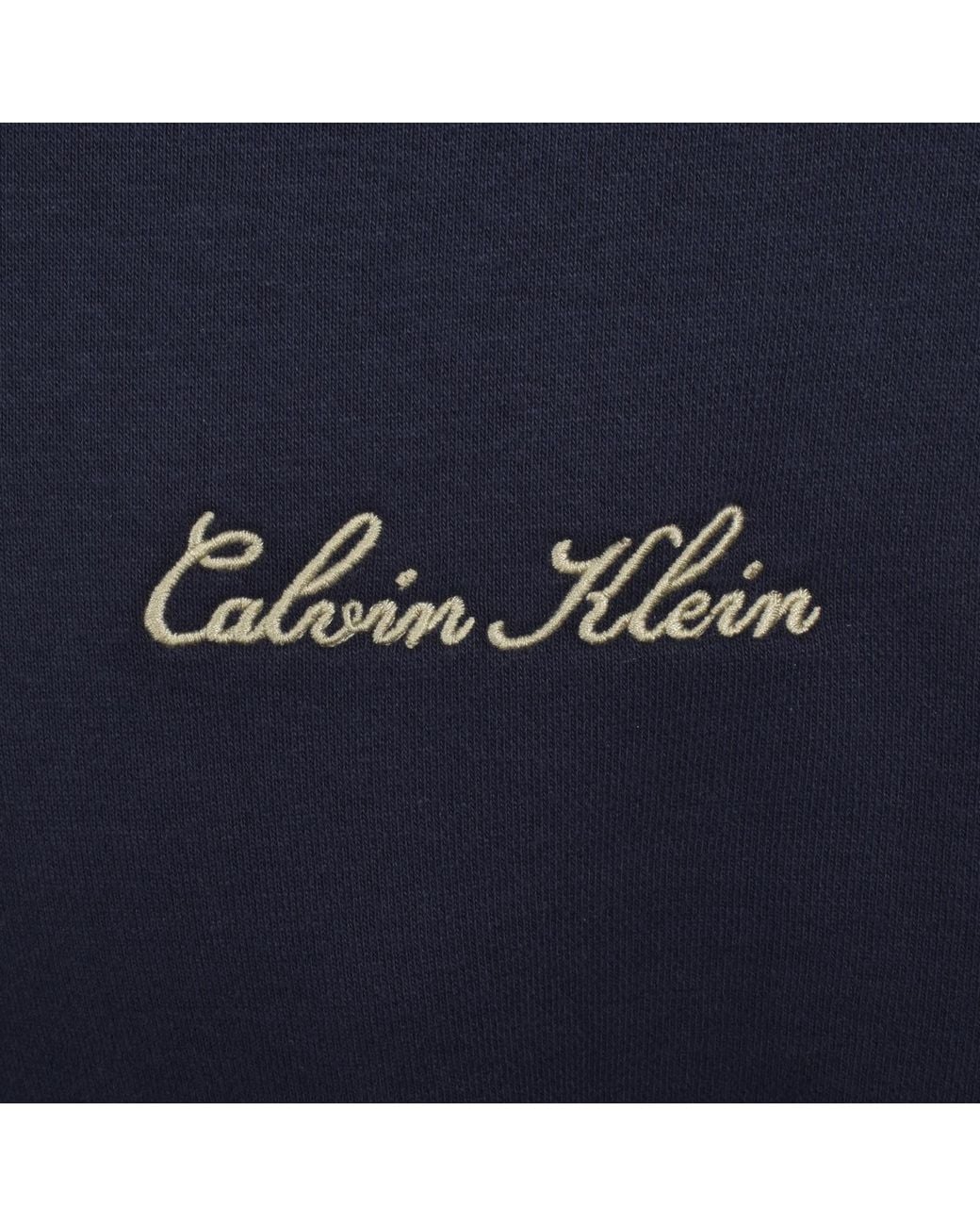 Calvin Klein Blue Script Hoodie for men