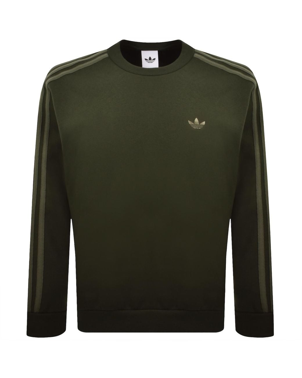 Adidas Originals Green 3 Stripe Sweatshirt for men