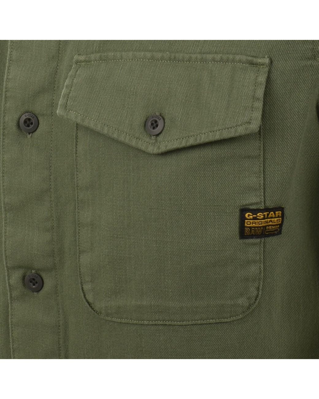 G-Star Green G-Star Marine Slim Short Sleeved Shirt for men