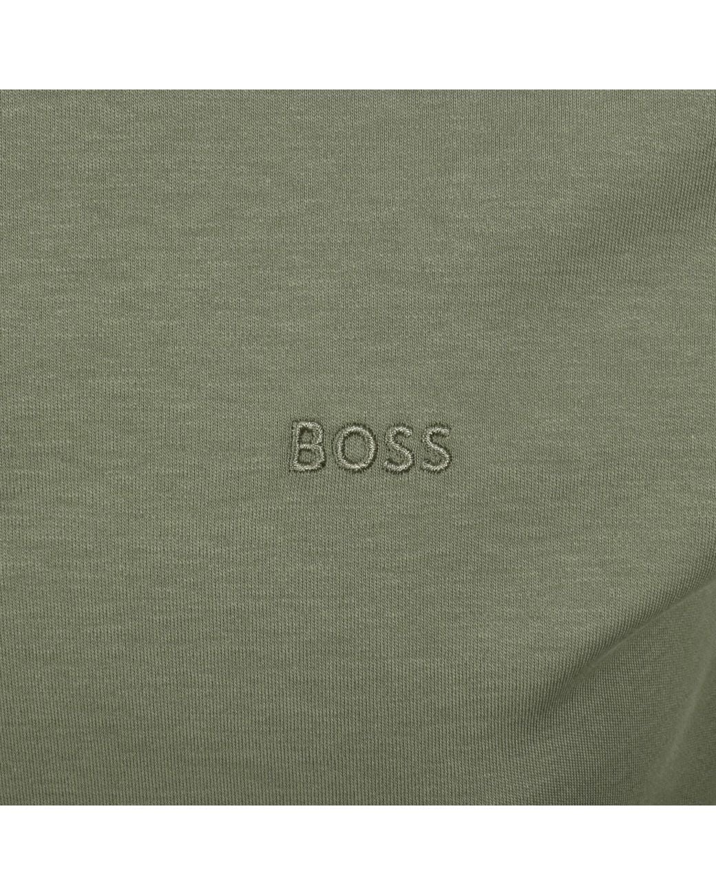 BOSS BUSINESS Green Boss Pado 30 Long Sleeved Polo T Shirt for men