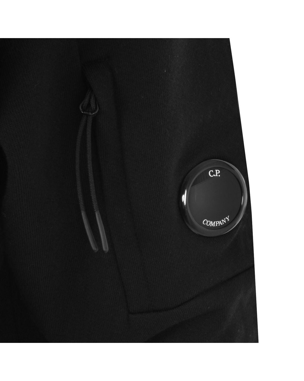 C P Company Black Cp Company Diagonal Hoodie for men