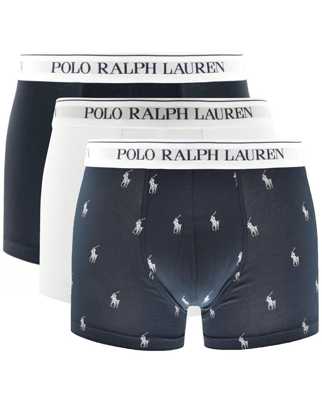 Ralph Lauren Blue Underwear 3 Pack Trunks for men