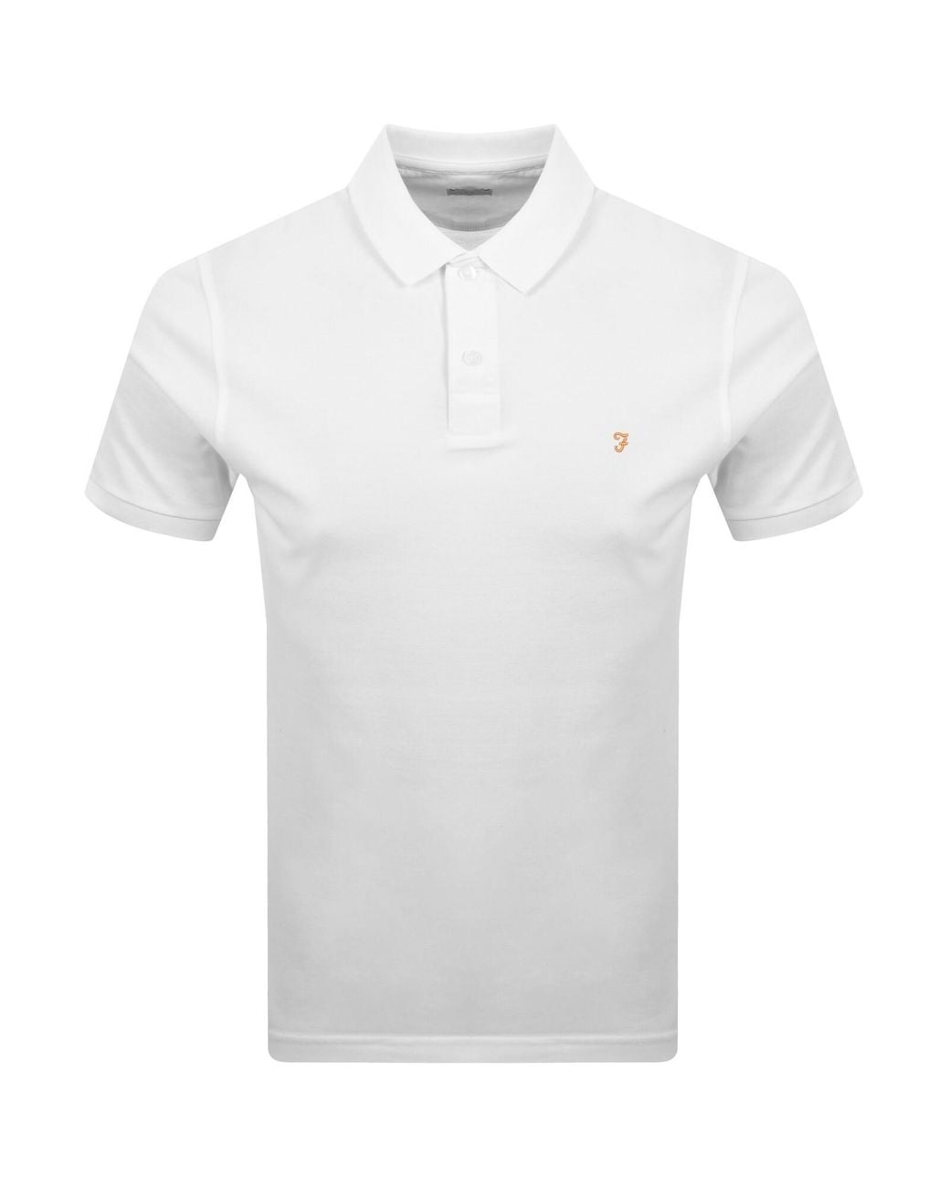 Farah White Farah Cunningham Polo T Shirt for men