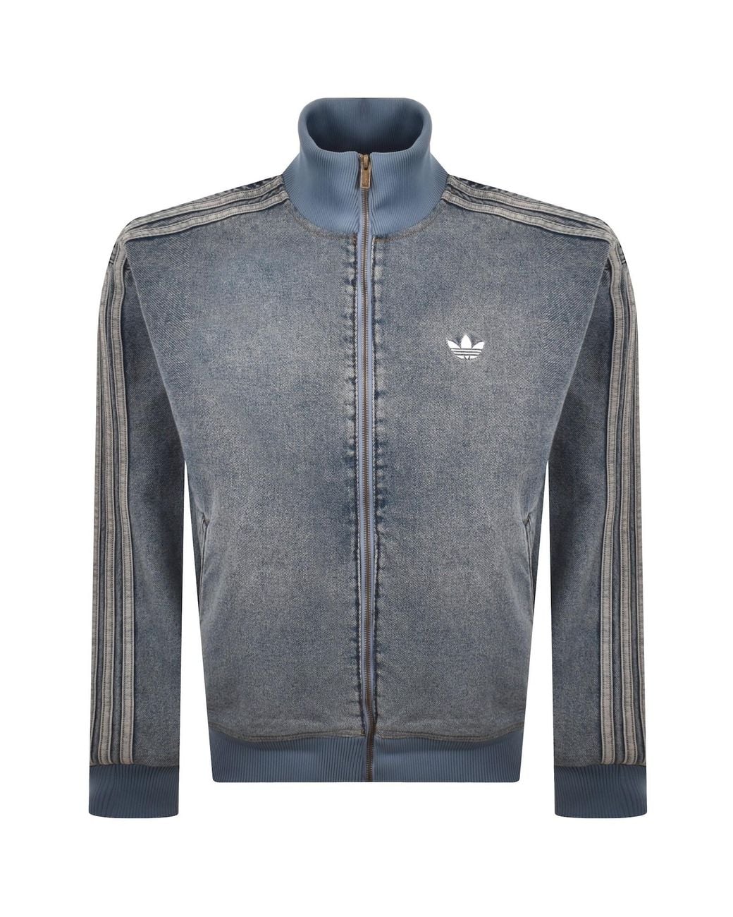 Adidas Originals Blue Denim Track Top for men