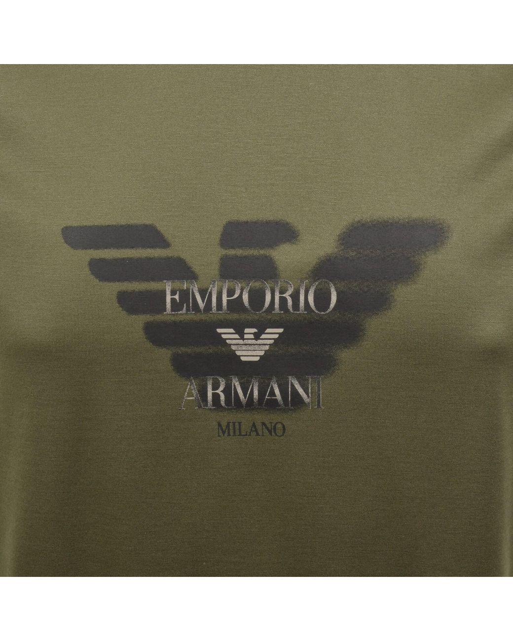 Armani Green Emporio Logo T Shirt for men