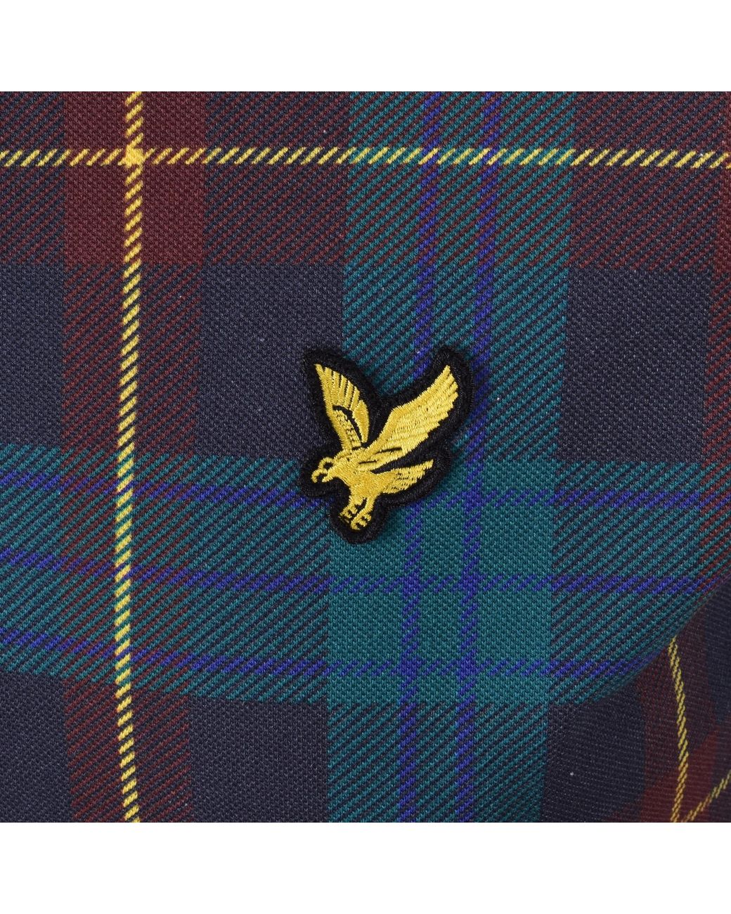 Lyle & Scott Blue Archive Tartan Polo Shirt for men