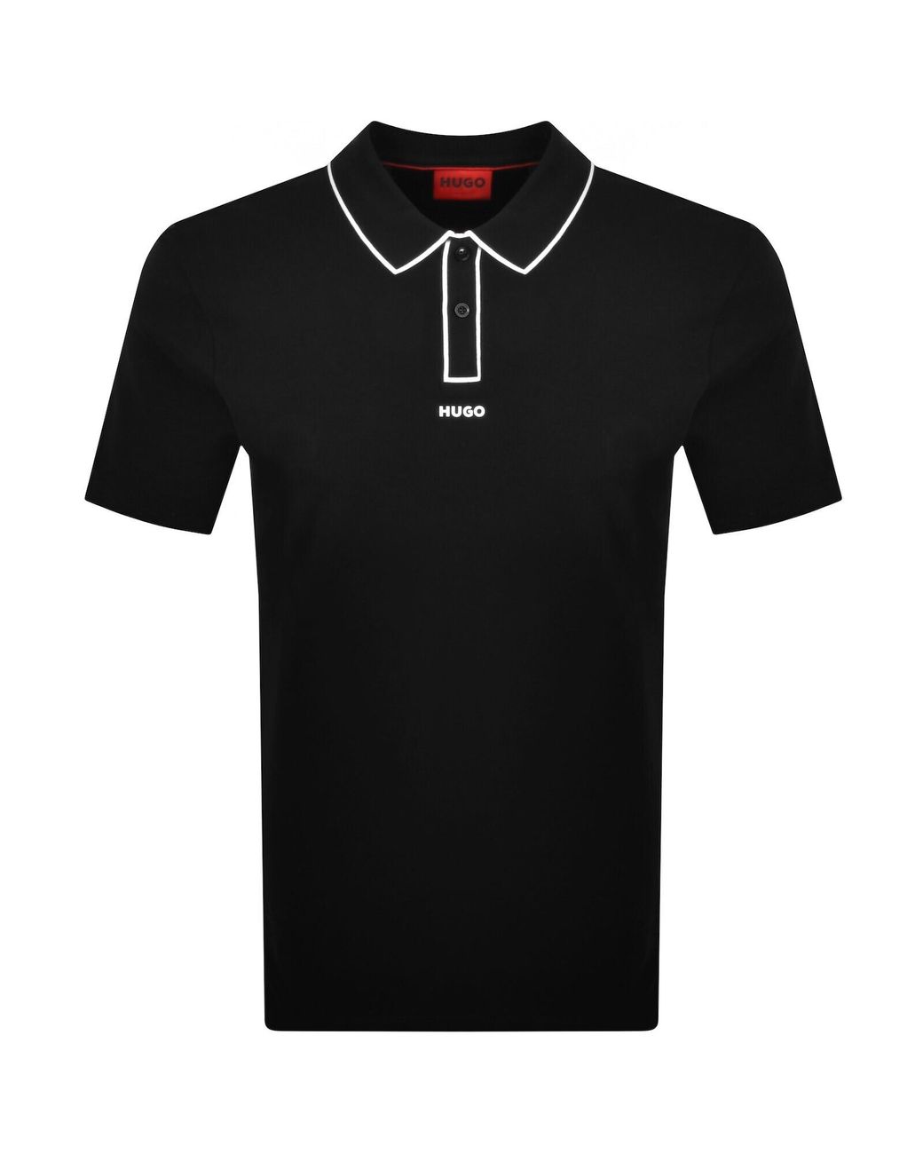 HUGO Black Dalumo Polo T Shirt for men