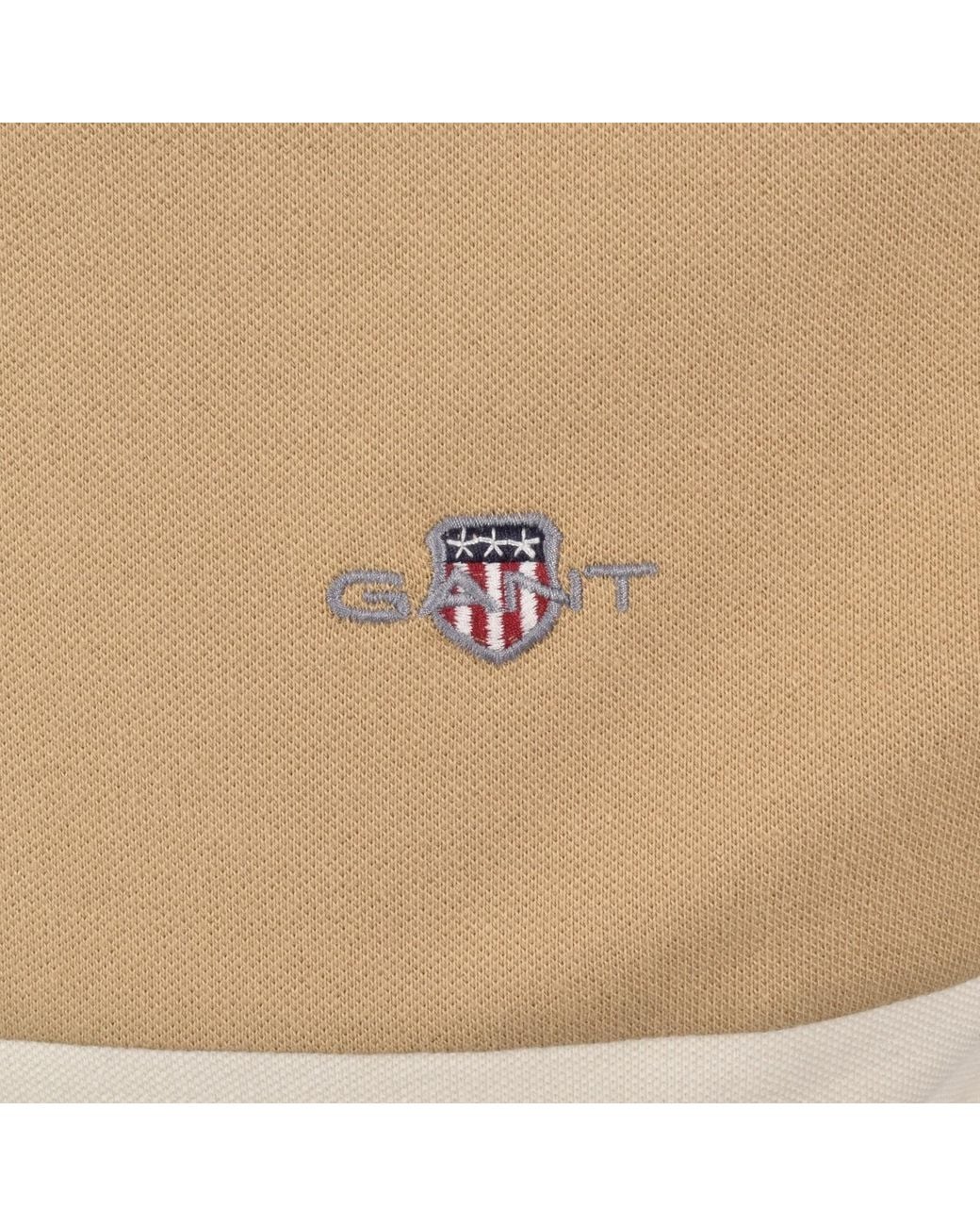 Gant Natural Colour Block Polo T Shirt Evening for men