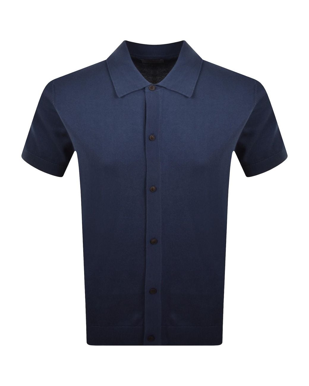Farah Blue Farah Poplar Knitted Polo Shirt Aegean for men