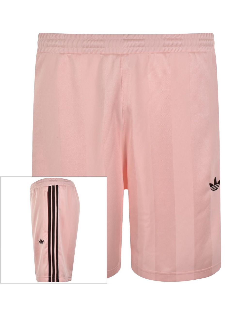 Adidas Originals Pink Adidas Three Stripes Shorts for men